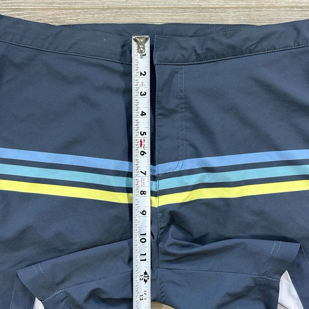 Fair Harbor Board Shorts Mens 36 Navy Swim Trunks Striped Swim BreezeKnit Liner